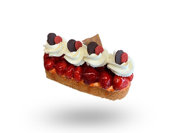 Aardbeien slof + slagroom